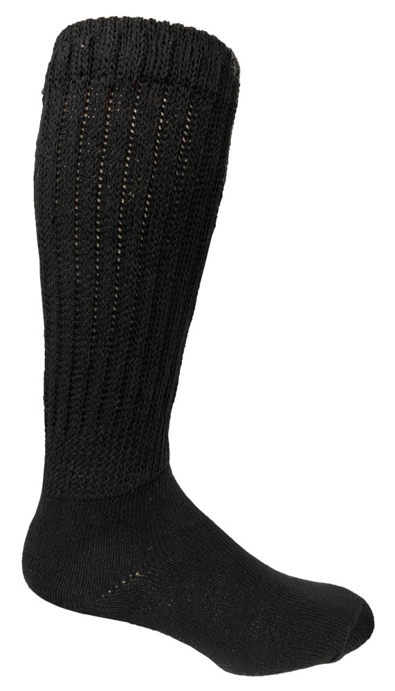 Yacht & Smith Mens Cotton Extra Heavy Slouch Socks, Boot Sock Solid