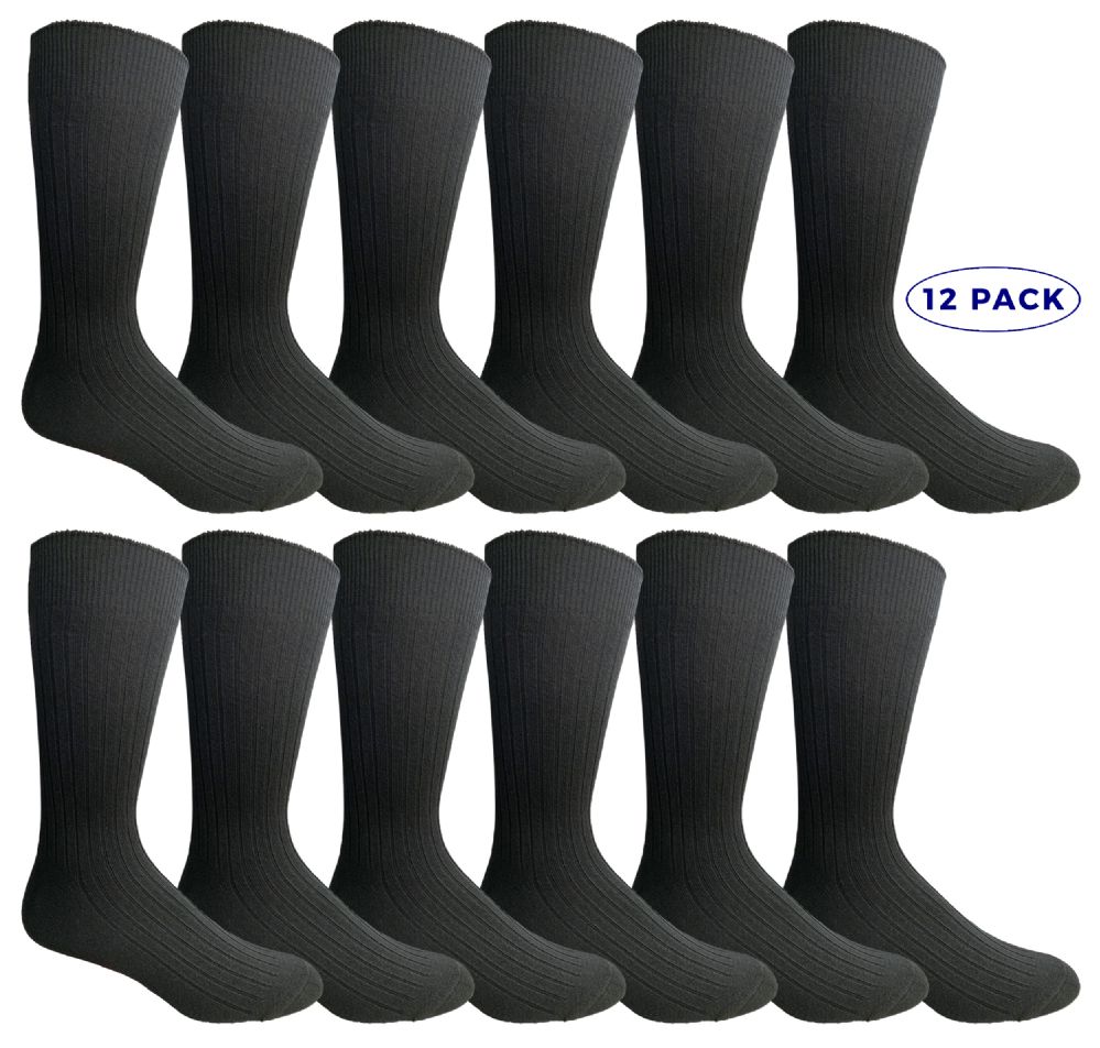 Men's Executive Dress Series Black Dress Socks Cotton Blend Size 1013