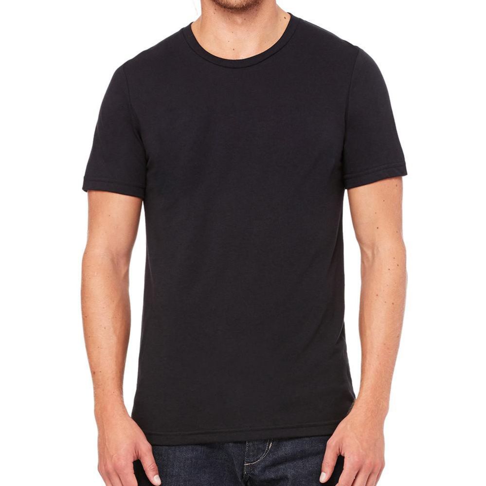 Mens Cotton Crew Neck Short Sleeve T Shirts Black X Large At 