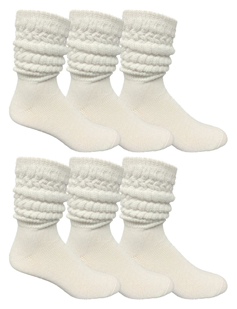 Yacht & Smith Mens Cotton Extra Heavy Slouch Socks, Boot Sock Solid